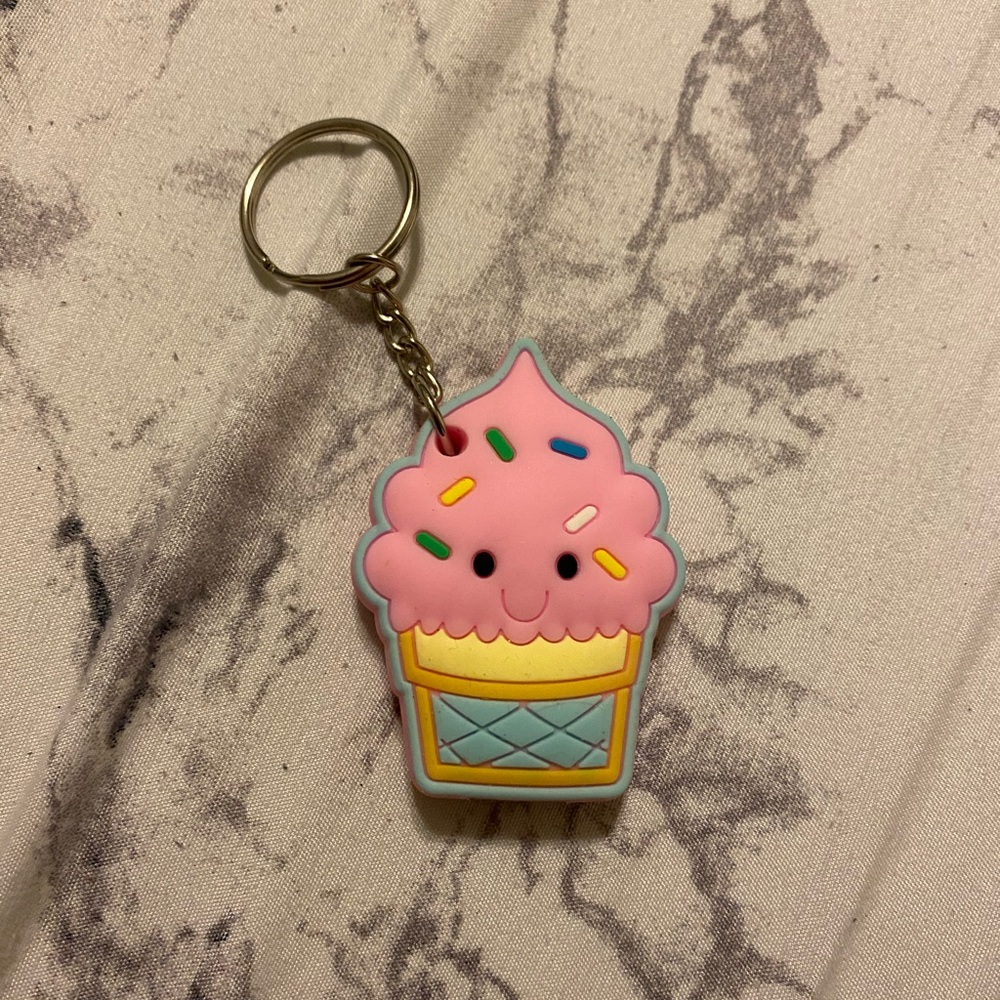 Cupcake keychain also a nail clipper
